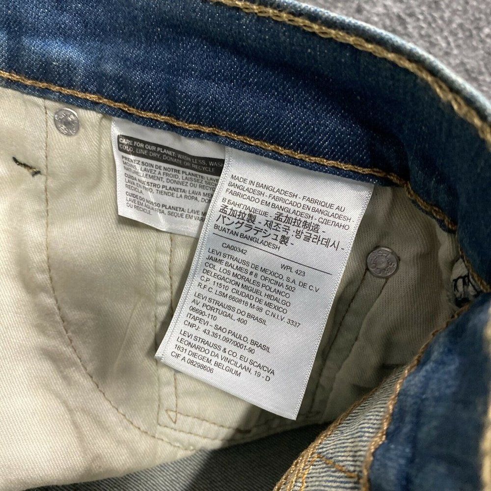 Levi's Flex 511 Slim Light Washed Denim Stretch Jeans Size 29x30 NWT - Picture 8 of 9